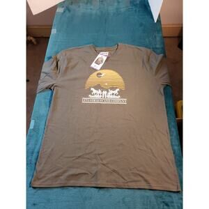 Levi's T-Shirt Mens Brown Long Sleeve Size 2XL XXL Egyptian Cotton Logo NWT
